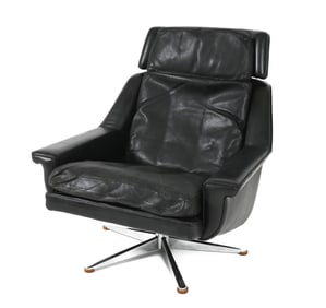 WERNER LANGENFELD FOR ESA 802 LEATHER LOUNGE CHAIR