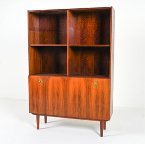 DANISH MODERN ROSEWOOD BOOKCASE CABINET
