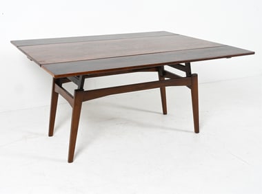STYLE OF NIELS BACH ROSEWOOD ELEVATOR COFFEE TABLE
