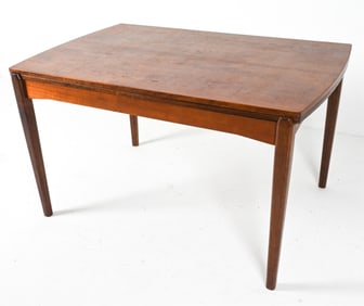 ATOMIC MODERN TEAK DRAW-LEAF DINING TABLE