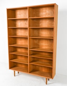 TALL DANISH OAK BOOKCASE BY PAUL HUNDEVARD