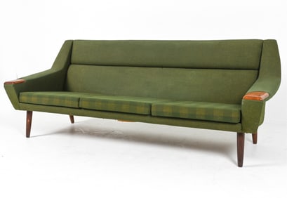 SCANDINAVIAN TEAK PAW-ARM SOFA, C. 1960