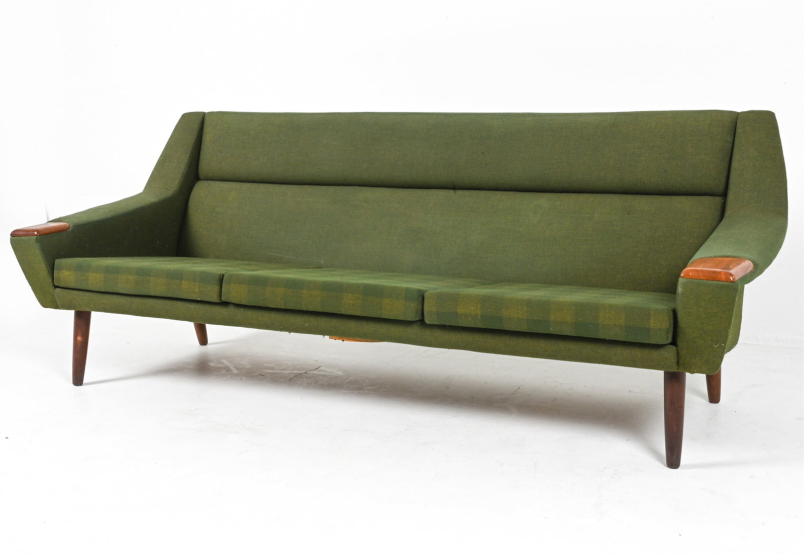 SCANDINAVIAN TEAK PAW-ARM SOFA, C. 1960 (1 of 16)