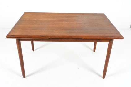 DANISH MID-CENTURY TEAK DRAW-LEAF DINING TABLE
