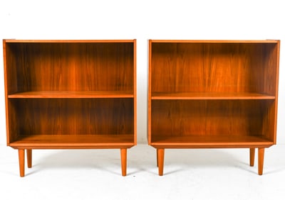 PAIR OF SCANDINAVIAN MID-CENTURY TEAK BOOKCASES