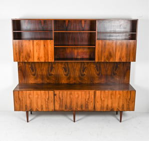 IB KOFOD-LARSEN ROSEWOOD WALL CABINET W/ DRY BAR