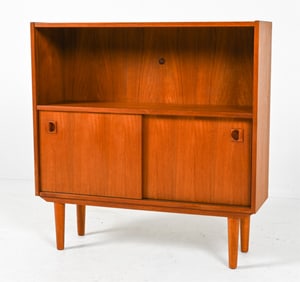 DANISH MID-CENTURY TEAK BOOKCASE CABINET