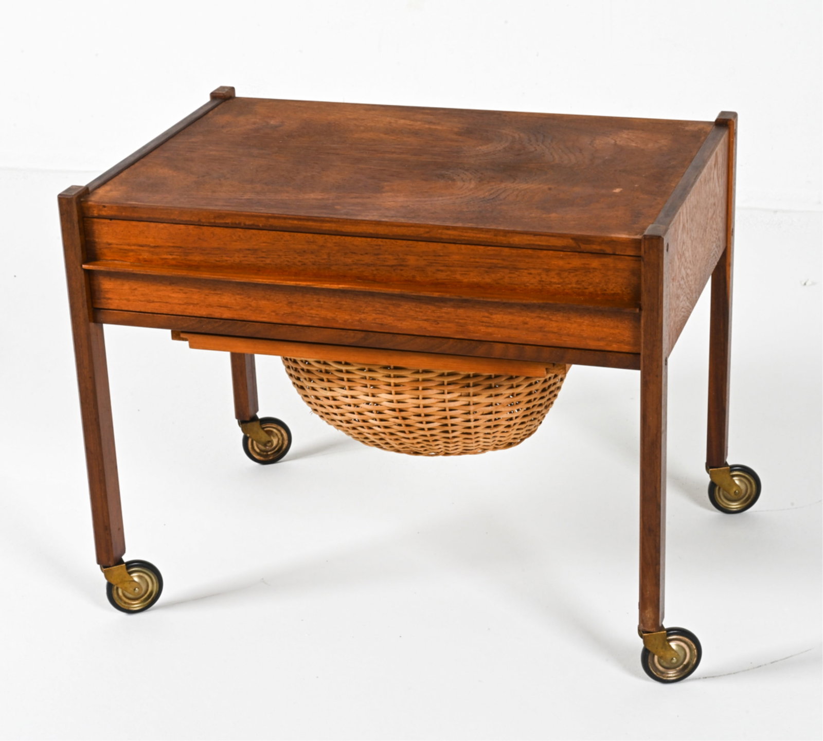 DANISH MID-CENTURY TEAK SEWING TABLE (1 of 17)