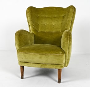 DANISH MID-CENTURY MOHAIR ARMCHAIR