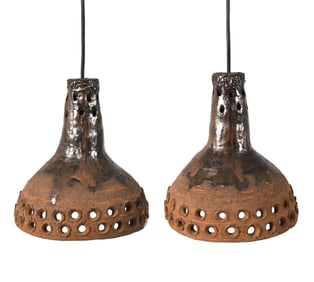 (2) SCANDINAVIAN CERAMIC PENDANT LAMPS