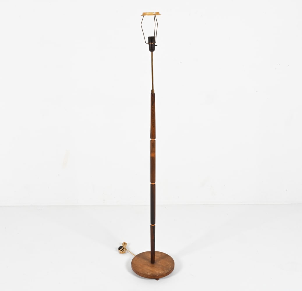 SCANDINAVIAN TEAK AND BRASS FLOOR LAMP (1 of 19)