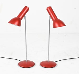 (2) TOM STEPP DANISH POSTMODERN "OBLIQUE" LAMPS