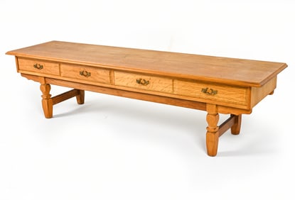 MANNER OF KJAERNULF DANISH OAK HALL TABLE
