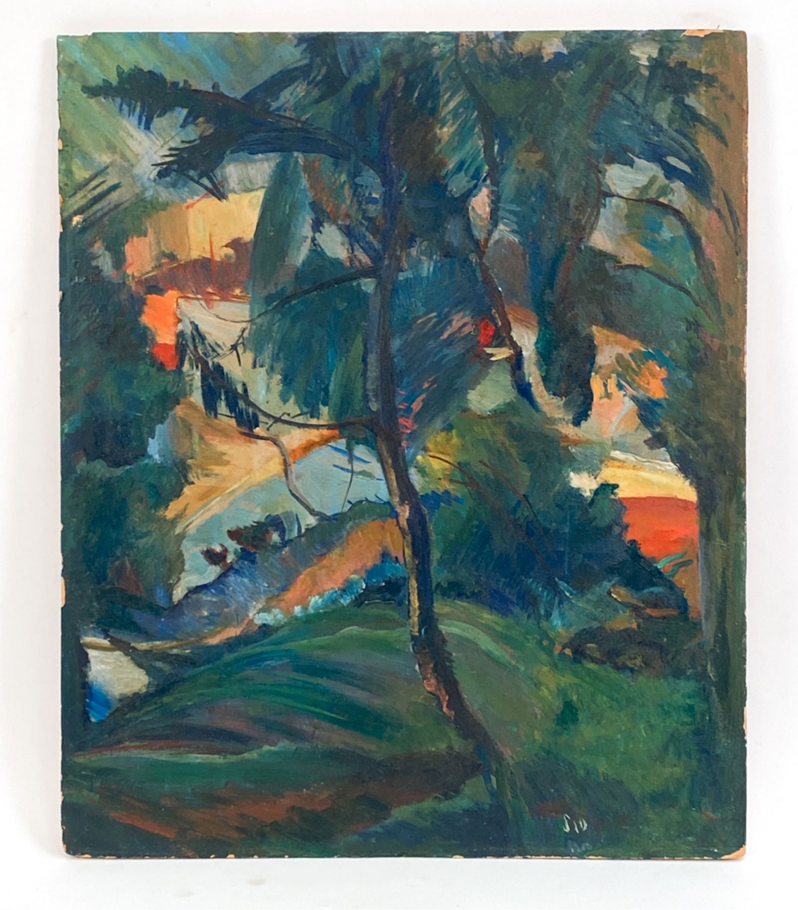 EARLY EXPRESSONIST LANDSCAPE INITIALED, DATED (1 of 7)