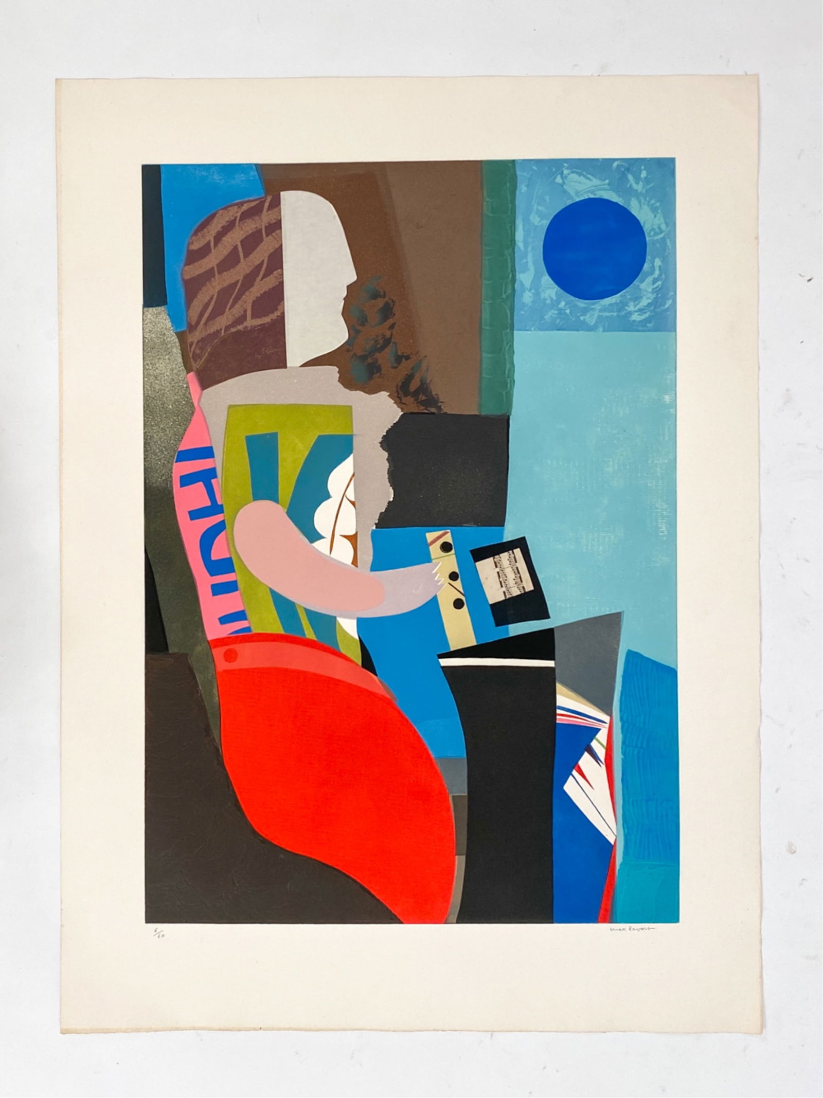 MAX PAPART (FRENCH,1911-1994) LARGE EMBOSSED LITHO (1 of 5)