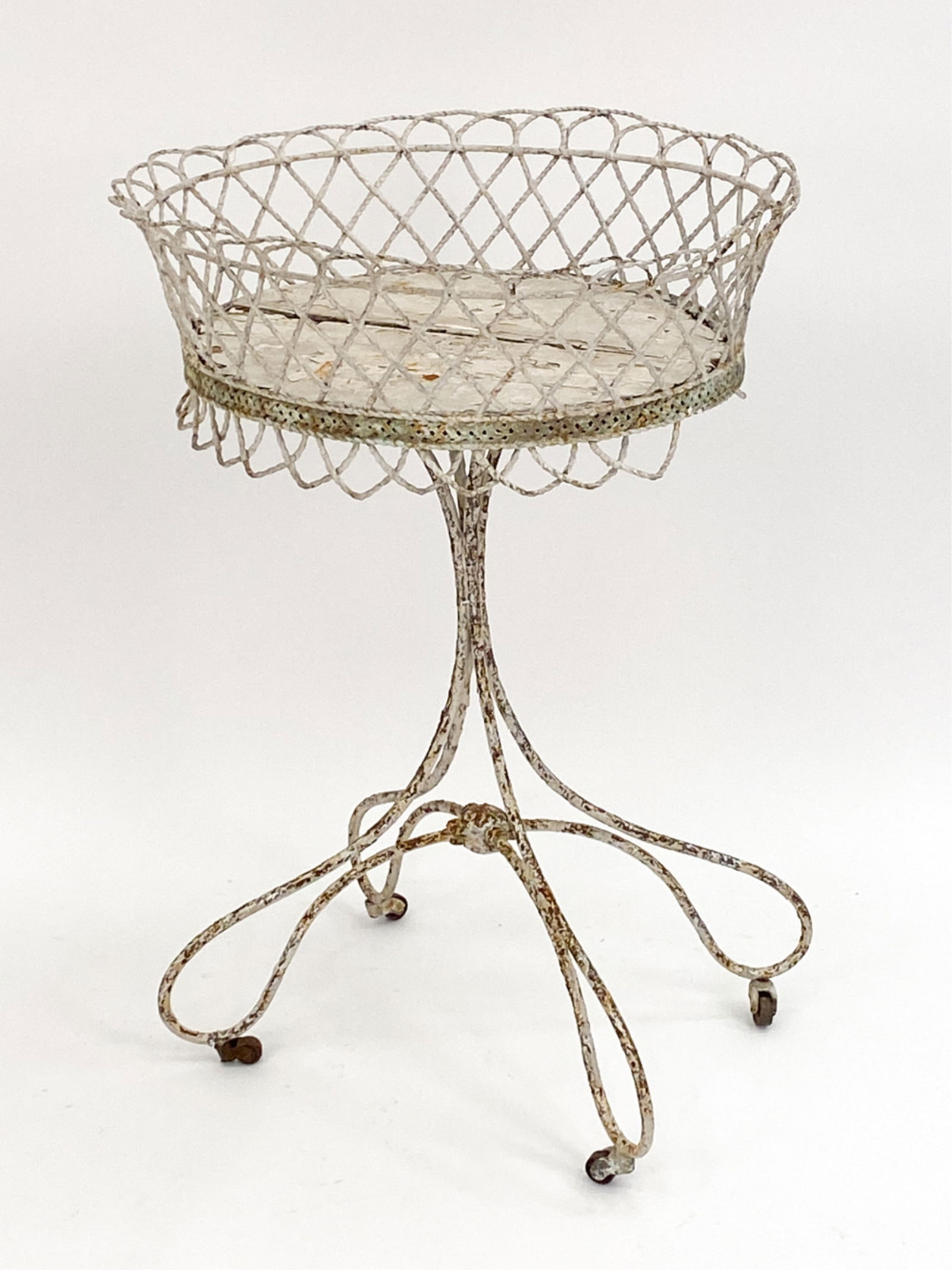 ANTIQUE FRENCH WIRE PLANTER (1 of 16)