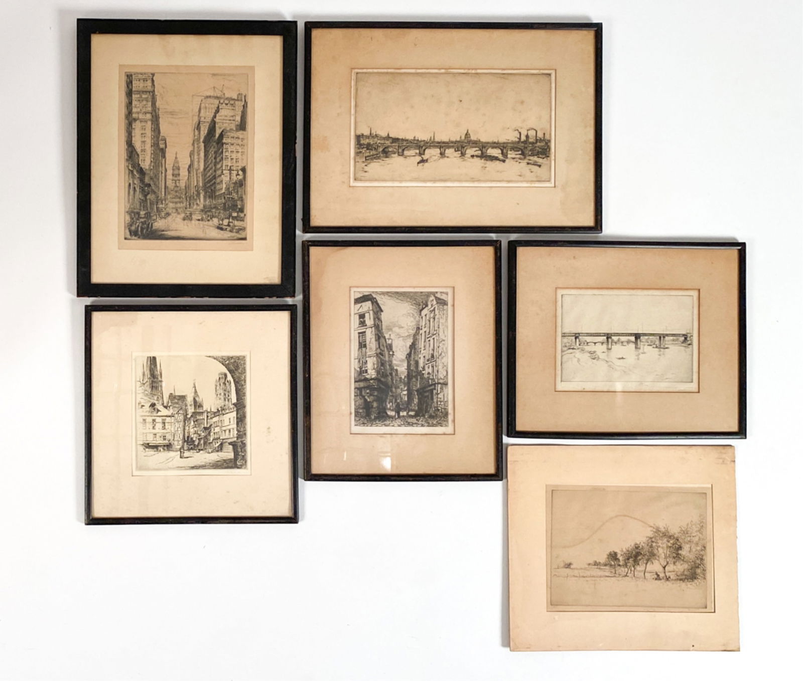 (6) GROUPING OF 19TH/20TH C. ETCHINGS (1 of 17)