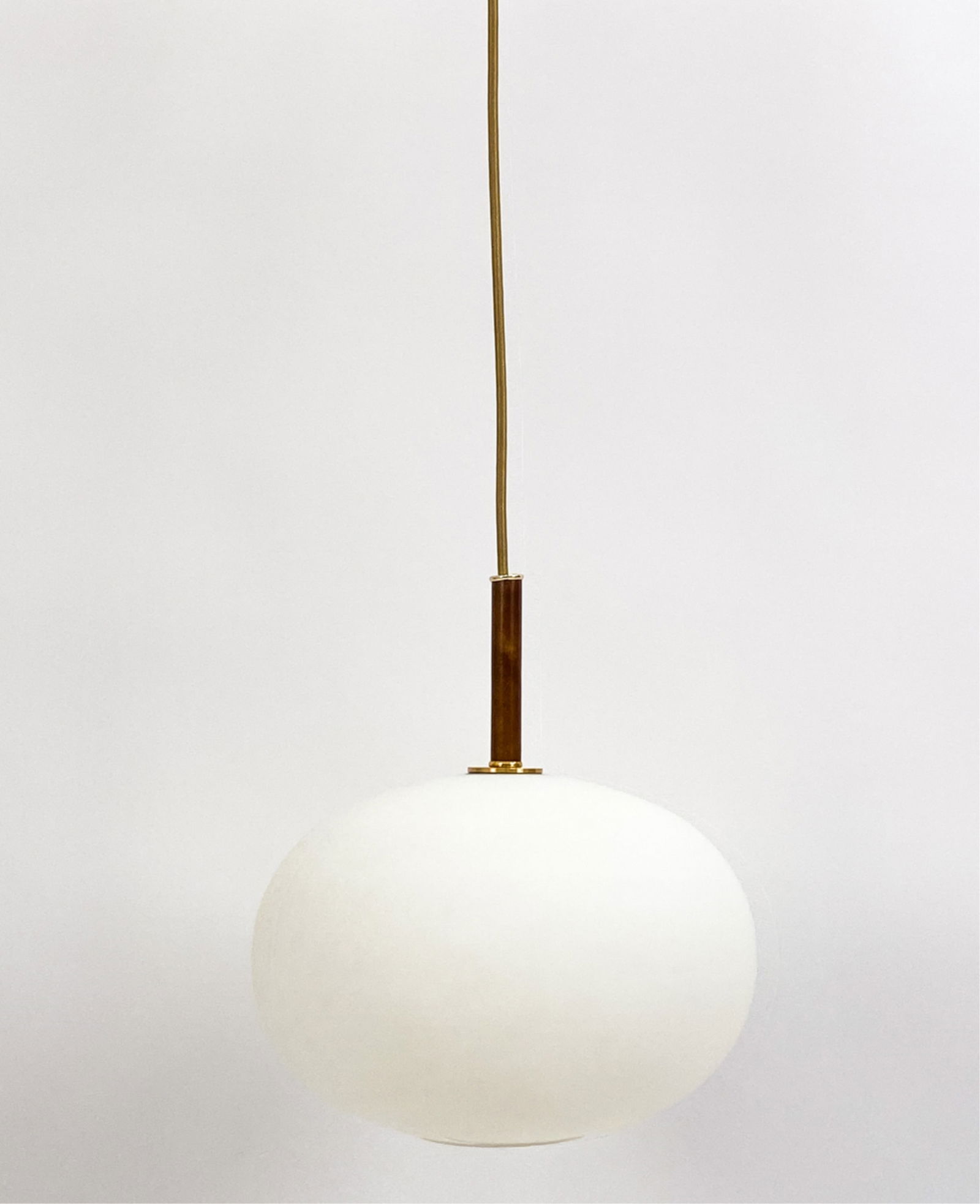 MID-CENTURY FROSTED GLASS PENDANT LAMP (1 of 5)
