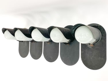 5 PINGVIN LYFA STEEL OUTDOOR SCONCES LIGHTS C.1970