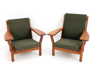 PAIR OF TEAK HANS WEGNER FOR GETAMA 330 CHAIRS