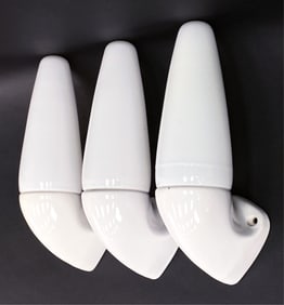 (3) SIGVARD BERNADOTTE PORCELAIN & GLASS SCONCES