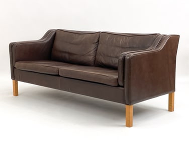 MOGENS HANSEN DANISH BUFFALO LEATHER SOFA