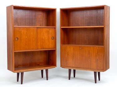 (2) DANISH TEAK BOOKCASES C.1970S