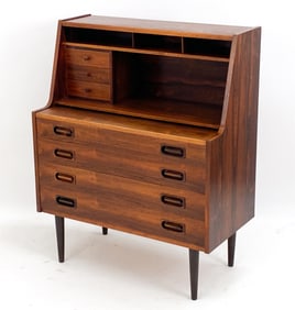 MID-CENTURY DANISH ROSEWOOD SECRETARY DESK