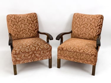PAIR ATTR. FRITZ HANSEN DANISH EASY CHAIRS