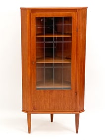 EDVARD VALENTINSEN DANISH TEAK CORNER CABINET