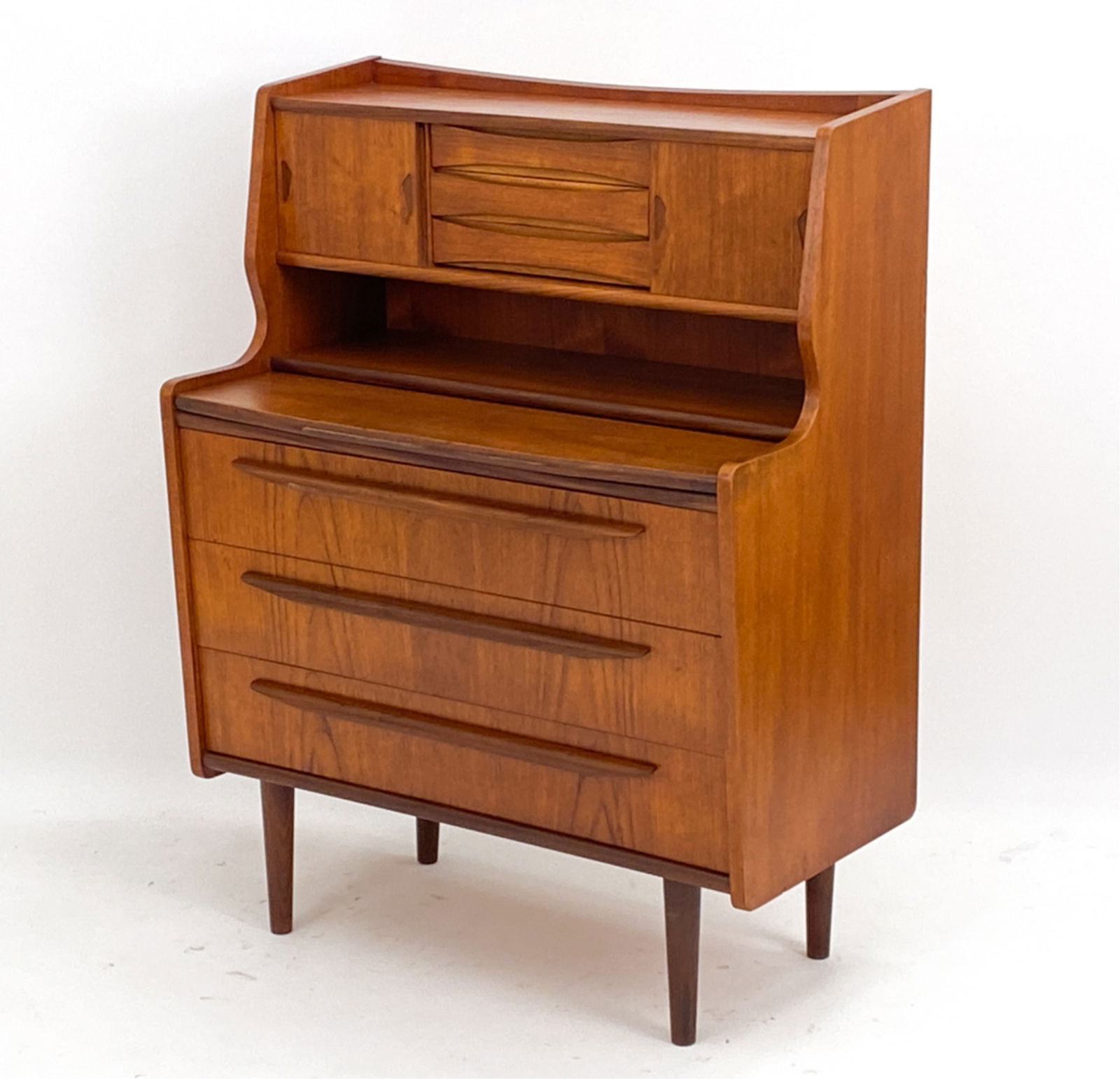 ARNE VODDER STYLE DANISH TEAK SECRETARY (1 of 13)