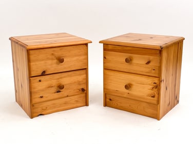 PAIR OF DANISH PINE ENDTABLES, C. 1970