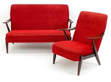 ATTR. ARNE VODDER DANISH BEECH SOFA & CHAIR