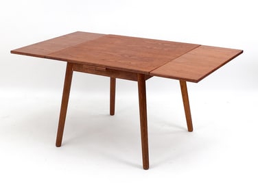 ATTR. POUL VOLTHER OAK/TEAK EXTENSION TABLE