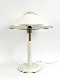 SWEDISH STEEL & BRASS TABLE LAMP