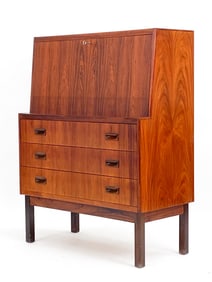 MID-CENTURY DANISH ROSEWOOD SECRETARY DESK