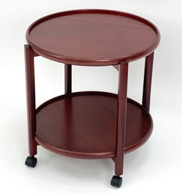 DANISH MAHOGANY 2-TIER TROLLEY TABLE