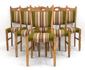 (6) HENNING KJAERNULF OAK DINING CHAIRS