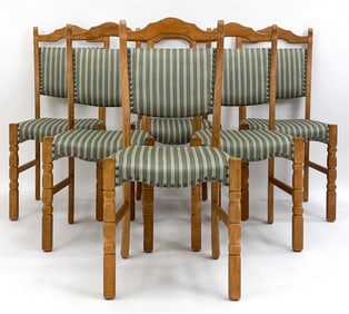(6) HENNING KJAERNULF OAK SIDE CHAIRS