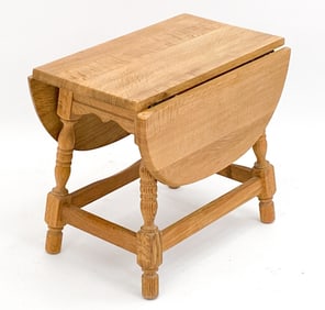 HENNING KJAERNULF OAK DROP-LEAF SIDE TABLE