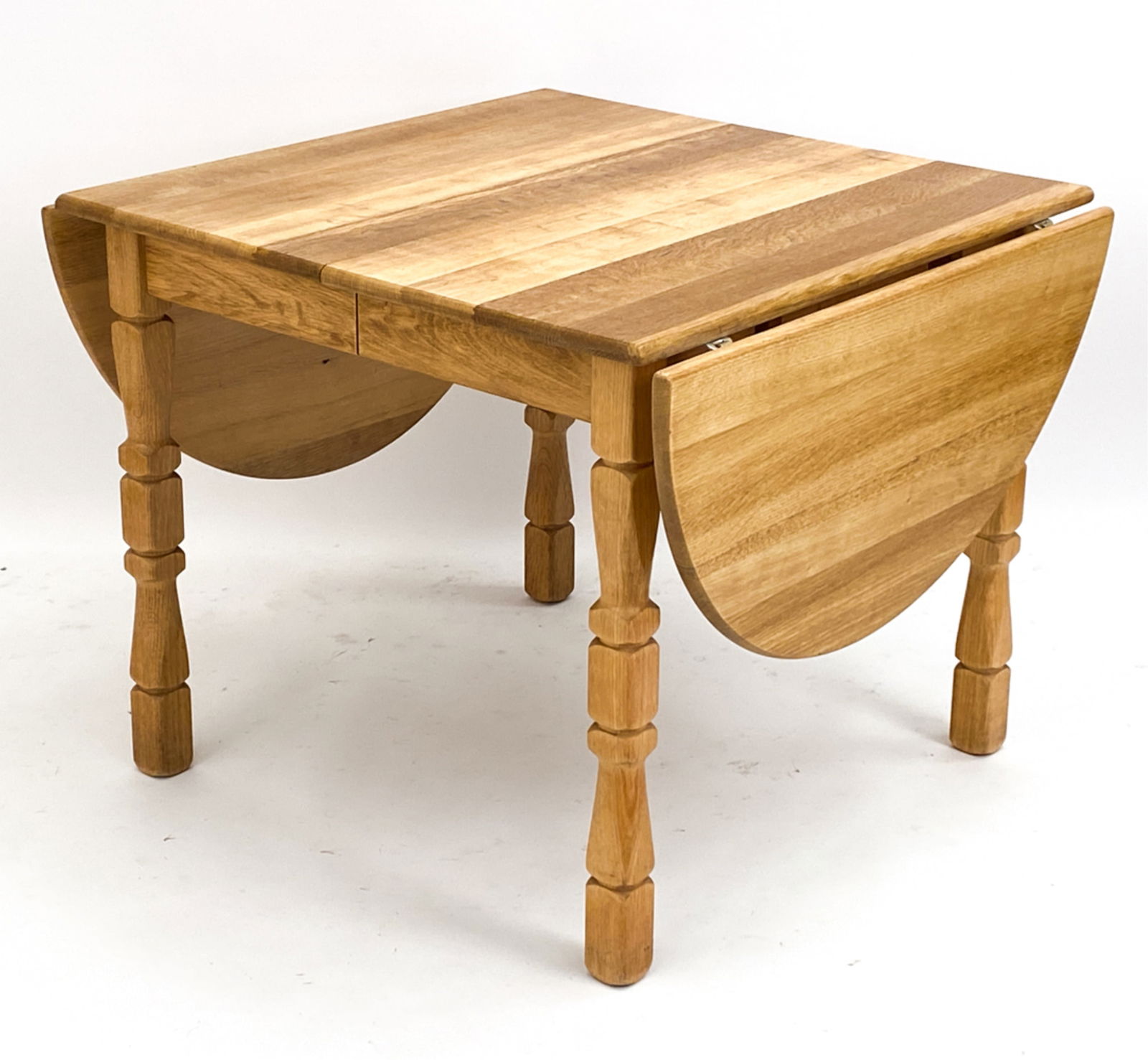 HENRY KJAERNULF OAK DINING TABLE C. 1960'S (1 of 10)