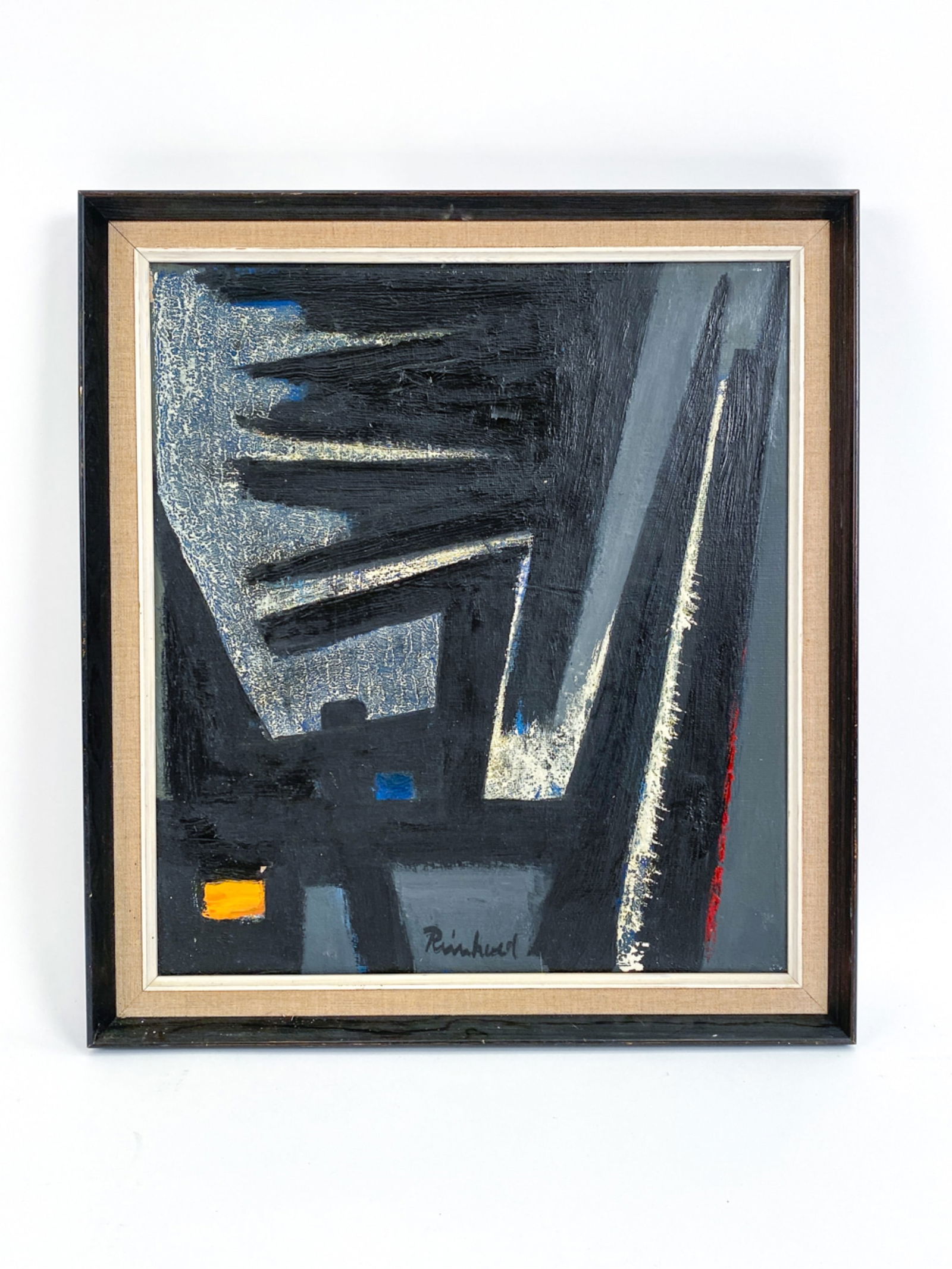 MID-CENTURY ABSTRACT O/C SIGNED REINHOLD (1 of 8)
