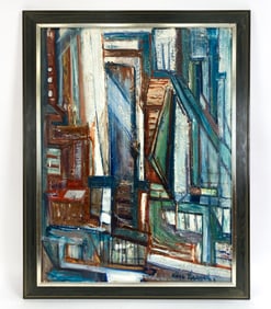 AAGE STRAND (DANISH 1910-1974) ABSTRACT O/C