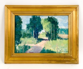 DANISH OIL ON CANVAS, SIGNED