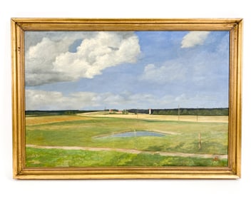 DANISH LANDSCAPE OIL ON CANVAS 1951, SIGNED