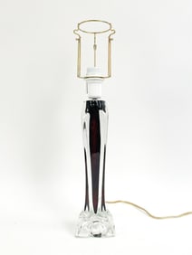 MID-CENTURY SCANDINAVIAN GLASS TABLE LAMP