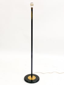 VINTAGE SCANDINAVIAN METAL AND BRASS FLOOR LAMP