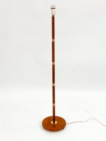 DANISH MID-CENTURY TEAK & BRASS FLOOR LAMP