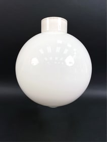 CASED GLASS SPHERE ON PILLAR VASE