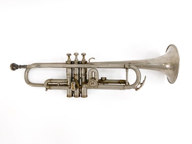 ANTIQUE GERMAN SILVERPLATE TRUMPET